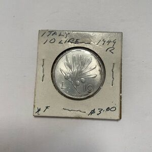 Italian 10 Lire Coin 1949